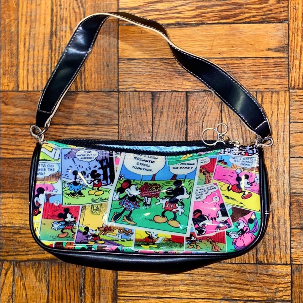 Vintage baguette bag, old Disney cartoons